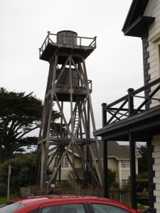 wooden water tower